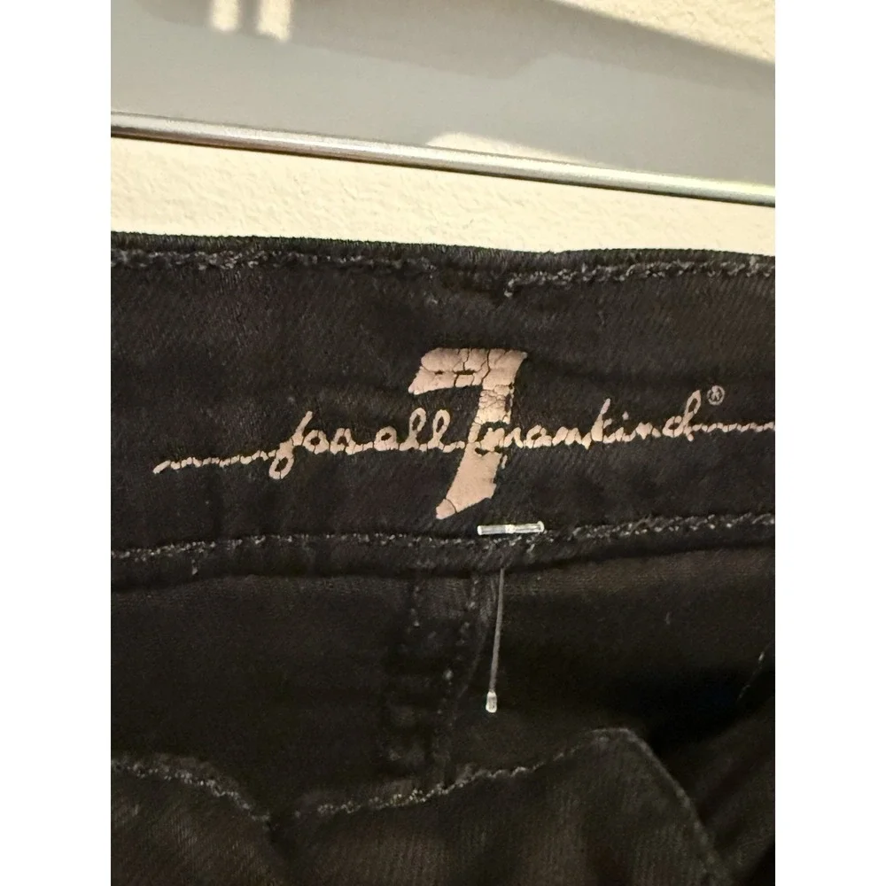 7 for all mankind jeans men Paxtyn Skinny or Slimmy deep‎ black wash.size 28